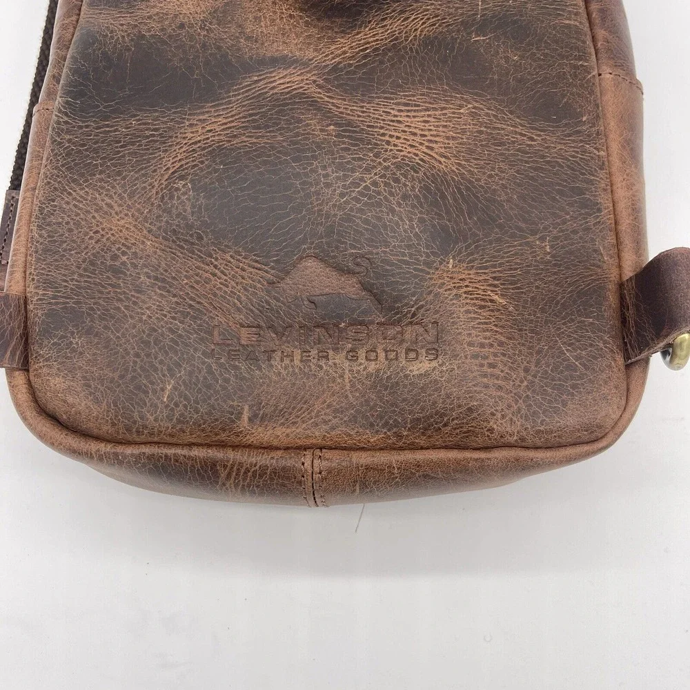 Daily vintage buffalo leather sling‎ bag Livinson Leather Goods Shoulder Bag